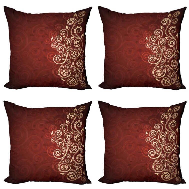 Burgundy throw discount pillows for couch